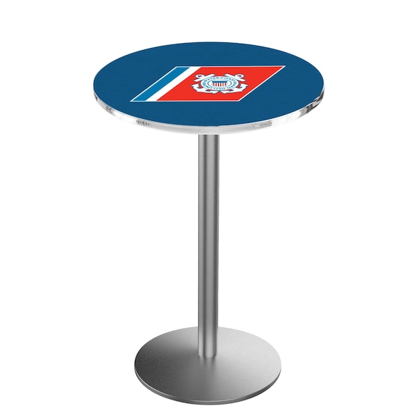 42" Stainless Steel U.S. Coast Guard Pub Table